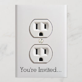 Funny Fake Electrical Outlet Einladung