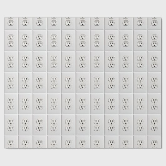 Funny Fake Electrical Outlet Geschenkpapier (Flach)