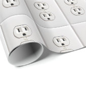 Funny Fake Electrical Outlet Geschenkpapier (Rolleneckpunkt)