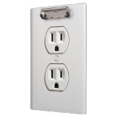 Funny Fake Electrical Outlet Klemmbrett (Links)