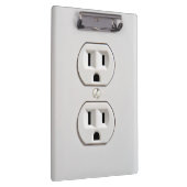 Funny Fake Electrical Outlet Klemmbrett (Rechts)