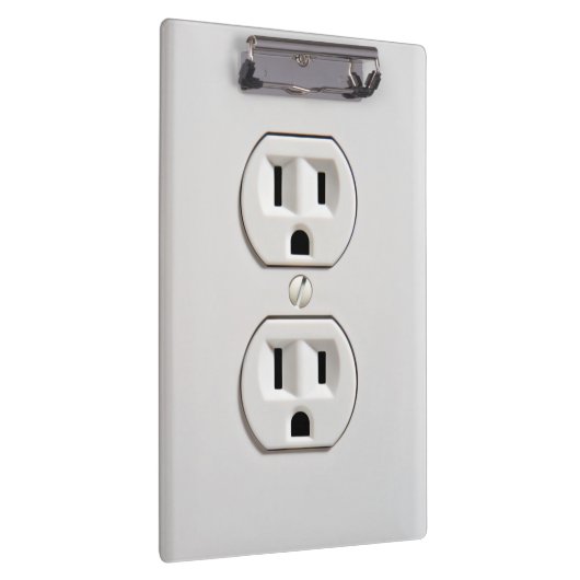 Funny Fake Electrical Outlet Klemmbrett (Rechts)