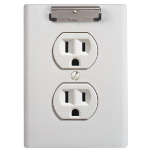 Funny Fake Electrical Outlet Klemmbrett