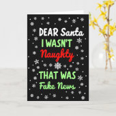 Funny Fake News Naughty List Christmas Card Karte (Gelbe Blume)