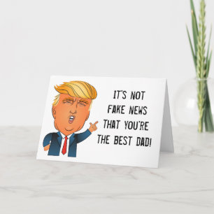 Funny "Fake News" Trump Vatertag Karte