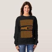 Funny Fake Taxi Gelber Führer Sweatshirt (Vorne ganz)