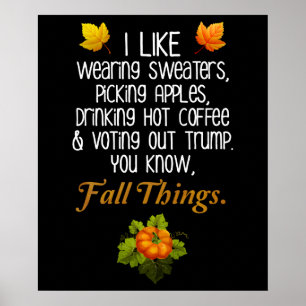 Funny Fall 2020 Wahl im November Anti-Trump Poster