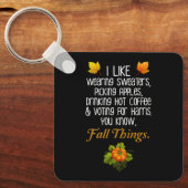 Funny Fall 2024 November Wahl Pro-Harris Schlüsselanhänger (Vorderseite)