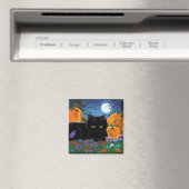Funny Fall Cats Moon Creationarts Magnet (In Situ (Geschirrspüler))