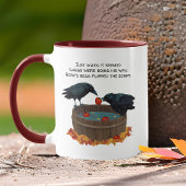 Funny Fall Crows Bobbing für Äpfel Herbst Apfelwei Tasse