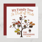 Funny Fall Foto Familienbaum ist voller Nuts (Vorne/Hinten)