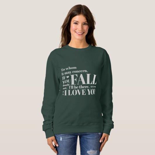 Funny Fall Green Sweater Sweatshirt (Vorne ganz)