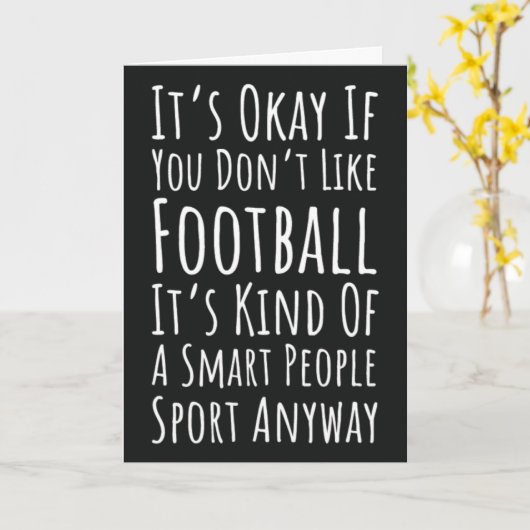 Funny Fall Grußkarten für Fußballfans Karte (Gelbe Blume)