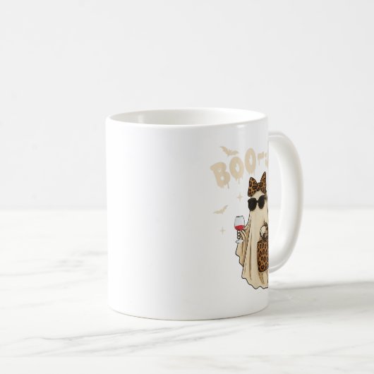 Funny Fall Halloween Ghost Boujee Boo Jee Soky Sea Kaffeetasse (VorderseiteRechts)