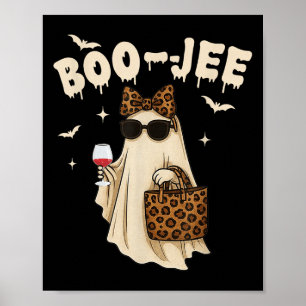 Funny Fall Halloween Ghost Boujee Boo Jee Soky Sea Poster