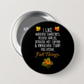 Funny Fall Herbst Politisches Anti-Trump-Design Button (Vorne & Hinten)