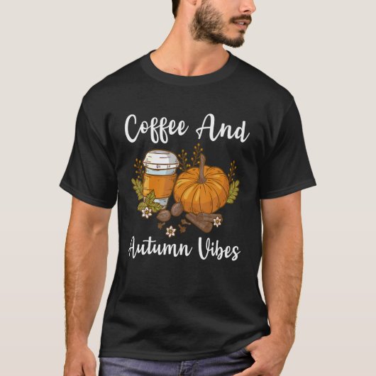 Funny Fall Kaffee Pumpkin Latte Kaffee Herbst T-Shirt (Vorderseite)