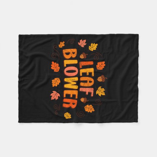 Funny Fall Leaf Blower Halloween Matching Couple A Fleecedecke (Vorderseite (Horizontal))
