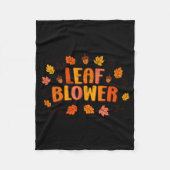 Funny Fall Leaf Blower Halloween Matching Couple A Fleecedecke (Vorderseite)