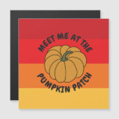 Funny Fall Pumpkin Magnetkarte (Vorne/Hinten)