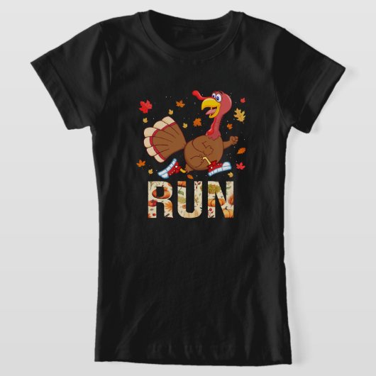 Funny Fall Redewendungen Erntedank Trot Run Turkey T-Shirt (Ablage )