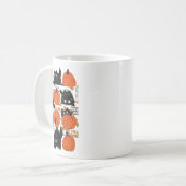 Funny Fall Vibes Autumn Pumpkins Herbstlaubs Hallo Kaffeetasse (Vorderseite Links)