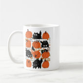 Funny Fall Vibes Autumn Pumpkins Herbstlaubs Hallo Kaffeetasse (Links)