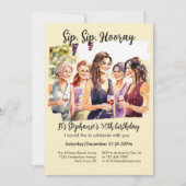 Funny Fall Wein Degusting Frau's 50. Geburtstag Einladung (Vorderseite)