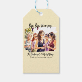 Funny Fall Wein Degusting Frau's 50. Geburtstag Geschenkanhänger