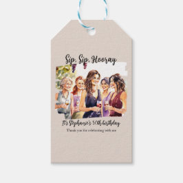 Funny Fall Wein Degusting Frau's 50. Geburtstag Geschenkanhänger