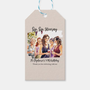 Funny Fall Wein Degusting Frau's 50. Geburtstag Geschenkanhänger