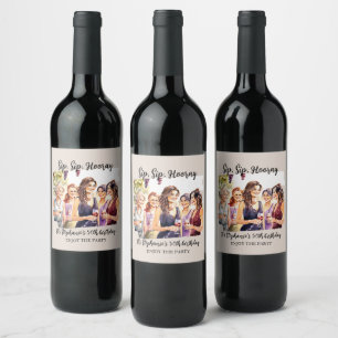 Funny Fall Wein Degusting Frau's 50. Geburtstag Weinetikett