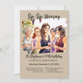 Funny Fall Wine Tasting Woman's 40th Birthday Einladung (Vorderseite)