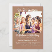 Funny Fall Wine Tasting Woman's 40th Birthday Einladung (Vorderseite)