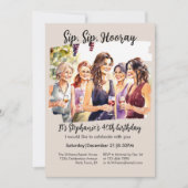 Funny Fall Wine Tasting Woman's 40th Birthday Invi Einladung (Vorderseite)