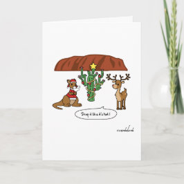Funny fallen Sie es, als wäre es heiße Weihnachtsk Feiertagskarte