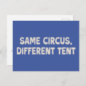 Funny Familienangebot Wir haben neue Adresse blau  Postkarte (Vorne/Hinten)