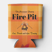 Funny Familienname Fire Pit Personalisiert Dosenkühler (Vorderseite)