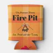 Funny Familienname Fire Pit Personalisiert Dosenkühler (Rückseite)