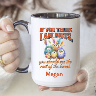 Funny Family Birds Sarcastic Spaß Personalisiert Zweifarbige Tasse