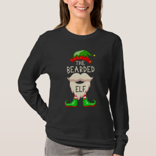 Funny Family Christmas Der bärtige Elf Niedlichen T-Shirt