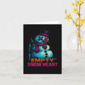 Funny Family Christmas Empty Snow Heart Snowman Pr Karte (Gelbe Blume)