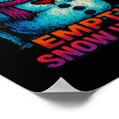 Funny Family Christmas Empty Snow Heart Snowman Pr Poster (Ecke)