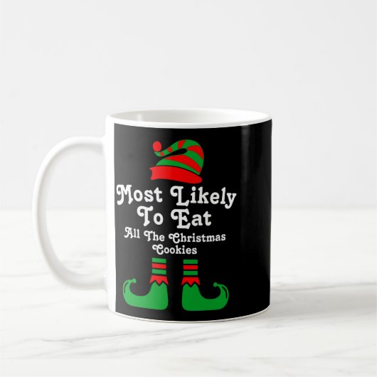 Funny Family Christmas Most Likely To Elf Kaffeetasse (Links)