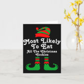 Funny Family Christmas Most Likely To Elf Karte (Gelbe Blume)