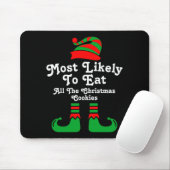 Funny Family Christmas Most Likely To Elf Mousepad (Mit Mouse)