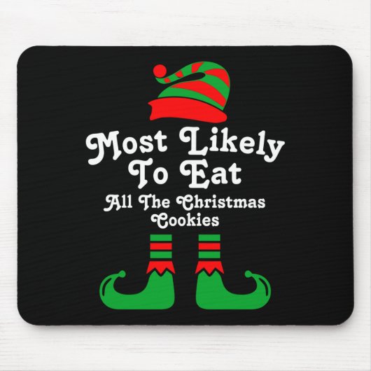 Funny Family Christmas Most Likely To Elf Mousepad (Vorne)