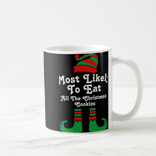 Funny Family Christmas Most Likely To Elf T Shirt Kaffeetasse (Rechts)