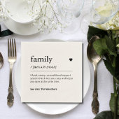 Funny Family Custom Definition Modernes Abendessen Serviette
