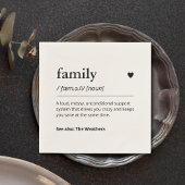 Funny Family Custom Definition Modernes Abendessen Serviette